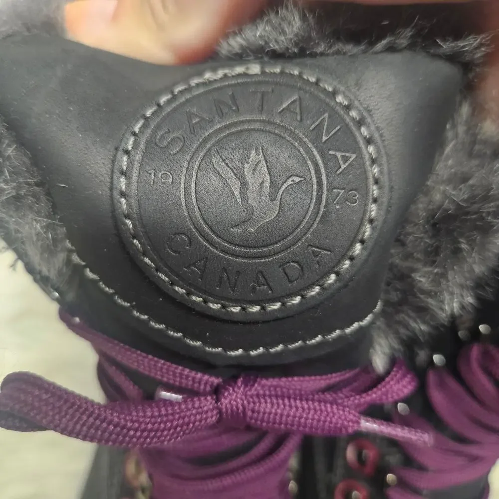 Santana Canada Maldine 2 Snow Boots Black/Purple Women's Size 6